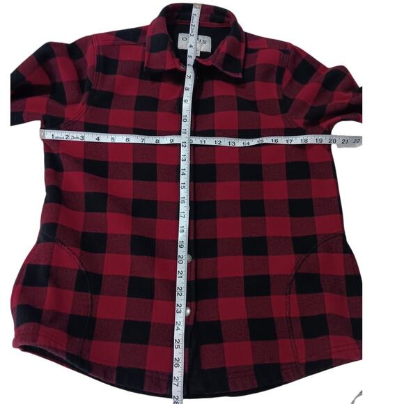 ORVIS Barn Jacket M Snaps Plaid Gorp Utility Outdoors‎ Cabin Country Western Red - Picture 3 of 9